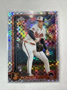 2025 Topps Chrome Cade Povich X-Fractor (RC) #140 Rookie Xfractor Rookie - Imagen 1 de 2