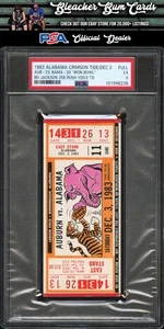 1983 Alabama Auburn Iron Bowl Bo Jackson 256 Yds 2TD Full Ticket PSA 5 - Picture 1 of 2