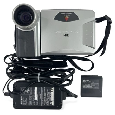 SHARP VL-AH150U HI8 8MM Video8 Camcorder w/ AC Adapter & Battery TESTED WORKING - Image 1 of 4