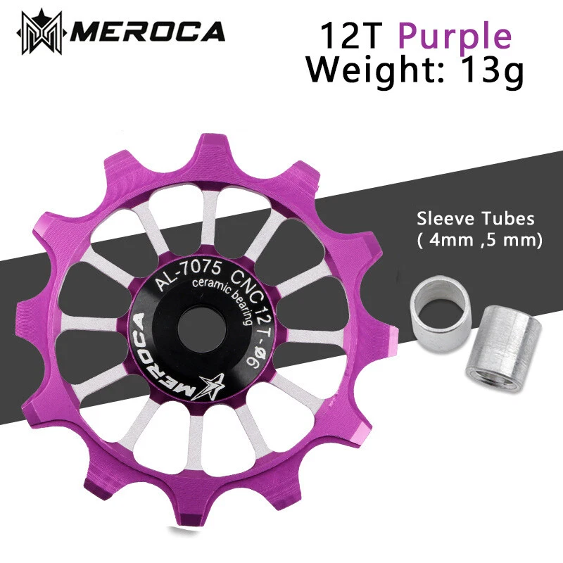 MEROCA MTB Bicicleta de Carretera Desviador Trasero Polea Rodillo Cojinete Cerámico Rueda Guía Foto 1 de 1