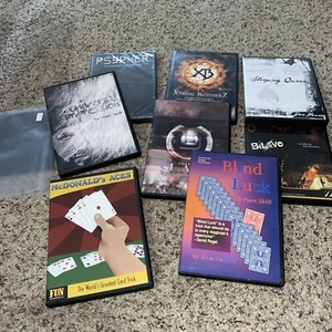 Great Effects Of Card Magic Lot 9 DVDs + Gimmicks Tricks Flourishes Illusions - Picture 1 of 17