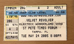 2005 VELVET REVOLVER TAMPA CONCERT TICKET STUB GUNS N' ROSES STONE TEMPLE PILOT  - Picture 1 of 2