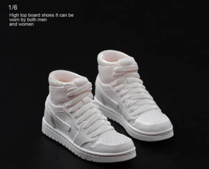 1/6 Scale Shoes Model White Sport For 12" Male Female Action Figure Body Toys - Picture 1 of 6