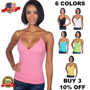 Hering Brazilian Cotton Sexy Cleavage Low Cut Racer Back Tank Top Style 0128 - Picture 1 of 9