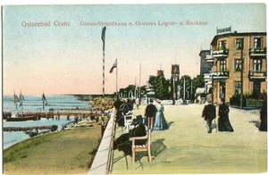 Cartolina Ostseebad CRANZ/Opr. /KÖNIGSBERG CORSO - casa sulla spiaggia e casa di ristorazione e Kurhaus 1910 - Foto 1 di 1
