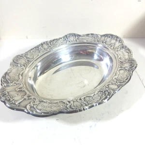 Vintage Wallace Barock Floral Silber Teller Oval Herzstück Servierschale 14" - Bild 1 von 10