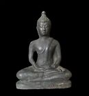 Figurine de Bouddha assis en bronze khmer thaïlandais, style Chieng Saen, fin XVIIIe siècle