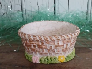 Primitive Antique Style Country Farm Easter Basket, Cute Candy Dish Decoration - Picture 1 of 11