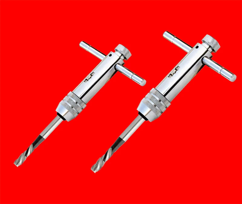 2 x Gewindebohrer Ratschen Werkzeughalter M3 - M12 Gewinde Windeisen BGS Kurz