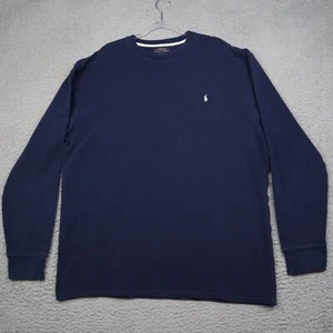 Polo Ralph Lauren Camicia Termica Uomo 3XLT Navy Manica Lunga (RESTRINGUTA) - Foto 1 di 17
