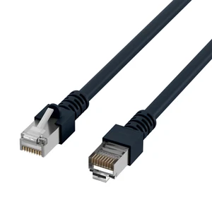 10m RJ45 Patchkabel CAT5e SF-UTP doppelt geschirmt schwarz / LAN DSL / Netzwerk - Bild 1 von 3
