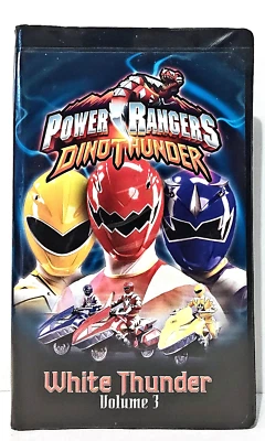 Power Rangers - Dino Thunder Volume 3: White Thunder (VHS, 2004) Clamshell Case  - Image 1 of 4