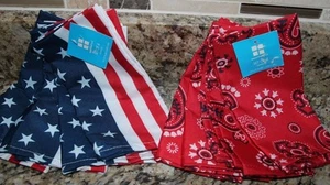 Napkins Red Bandana USA Flag Washable Set of 4 Summer Party 4th of July Memorial - Picture 1 of 5