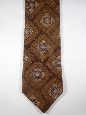 JOHN W NORDSTROM CORBATA CUELLO GEOMÉTRICA 100% SEDA FLORES AZULES Foto 1 de 4