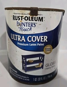 Rust-Oleum Painter's Touch Ultra Cover Premium Latex Paint, Gloss Navy Blue Qt. - Picture 1 of 5