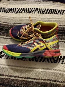 Asics Women's Gel Noosa Tri 10 T580N Yellow Pink Running Shoes Lace Up Size 6.5 - Picture 1 of 5