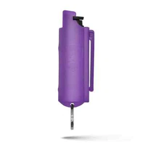 Guard Dog Quick-Action Keychain Pepper Spray With Belt Clip Purple-Body 16 Feet - Picture 1 of 3