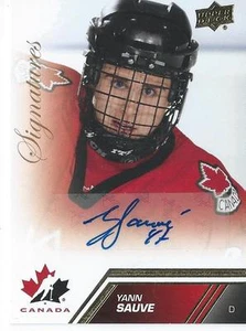 2013-14 UD Team Canada YANN SAUVE #98 Signatures Autograph - Picture 1 of 1