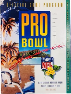 VINTAGE 1993 Pro Bowl Hawaii Programma Gioco Ufficiale 7 Febbraio 1993 Autografi - Foto 1 di 19