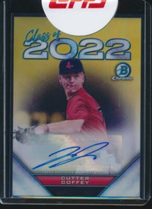 CUTTER COFFEY AUTO Class of 2022 Bowman Chrome Draft GOLD REFRACTOR #/50 RC - Picture 1 of 3
