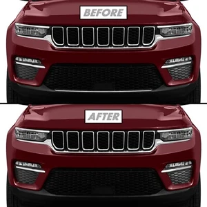 Superposición de apagón de eliminación de cromo para Jeep Grand Cherokee 2022+ borde de labio inferior - Imagen 1 de 4