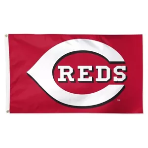 CINCINNATI REDS LOGO 3'X5' TEAM FLAG NEW WINCRAFT 👀 - Picture 1 of 1