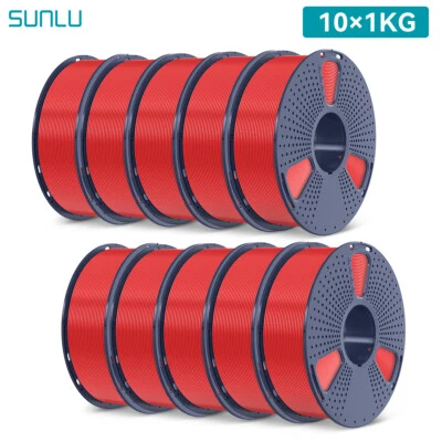 10×1KG SUNLU PLA Matte Meta PLA+ PETG SILK ABS 1KG TPU500G 3D Printer Filament - Image 1 of 4