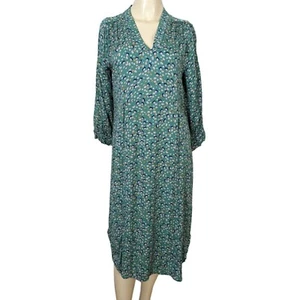 NOA NOA dress 38 sz 6 teal bohemian abstract 3/4" sleeves Knee length Pullover - Picture 1 of 12