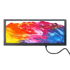 12.3" 1920x720 600nit IPS HD USB VGA LCD Gaming Monitor Stretched Bar Display - Picture 1 of 8