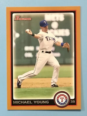 2010 Bowman Michael Young Orange Parallel /250 Texas Rangers #76 - Image 1 of 2