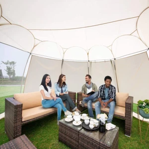 PE Boden & Sonnenschutz Segel & LED Lichterkette für Bubble Zelt Sichtschutz Haus - Bild 1 von 46