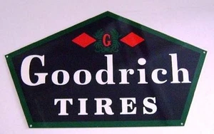 Letrero publicitario de metal pesado Goodrich Tires cabina hogar tienda garaje decoración - Imagen 1 de 2
