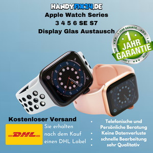 Apple Watch Series 3 4 5 | SE | 6 | 7 | 8  🔥Display Reparatur Glas Austausch🔥