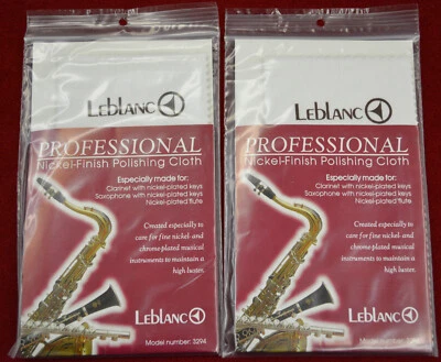 NEW LOT OF 2 LEBLANC #3294 PROFESSIONAL POLISHING CLOTHS FOR NICKEL FINISH