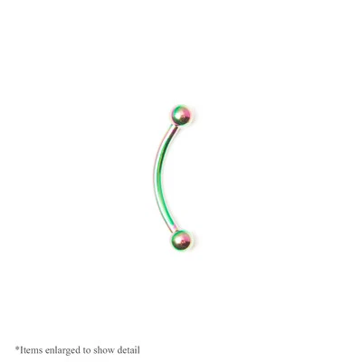 Anillos perforadores de cejas de acero quirúrgico con barra curva de titanio anodizado 16G de 13 mm Foto 1 de 4