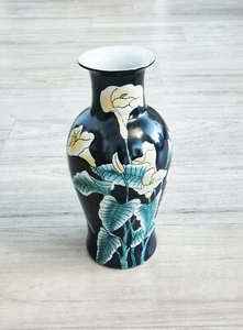 Vaso In ceramica Cinese Con Fiori - Foto 1 di 8