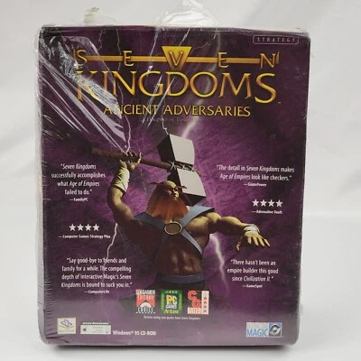Seven Kingdoms Ancient Adversaries Big Box PC Win95 Game Interactive Magic 1997 - Image 1 of 4