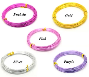 20 Meter Coil of Coloured Aluminium Jewellery Wire / Craft Wire 1mm - UK Seller - Picture 1 of 1
