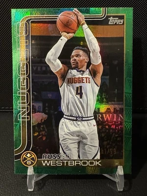 Lámina verde punta temporada 2025 Topps - Russell Westbrook/99 #104 Foto 1 de 4