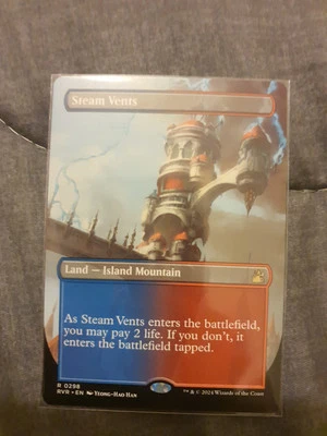 MTG - (Borderless) STEAM VENTS - Ravnica Remastered (R) - Image 1 of 2