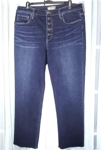 KUT From the Kloth High Rise Rachael Fab AB Mom Jeans Dark Wash Button Fly 34x27 - Picture 1 of 6