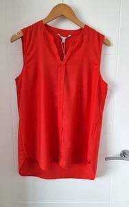 Orange Sleeveless V-NeckTop By Tom Tailor Size L BNWT - Picture 1 of 7