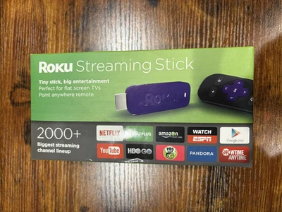 Roku Streaming Stick HDMI Media Streaming Remote & Adaptador Baterias não incl'd - Imagem 1 de 4