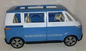 2002 Mattel Barbie Volkswagen Microbus BLUE Van #56970 (NON WORKING HORN) - Picture 1 of 21