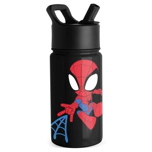 Spiderman Kids Water Bottle with Straw Lid | Marvel Insulated Stainless Steel... - Picture 1 of 8