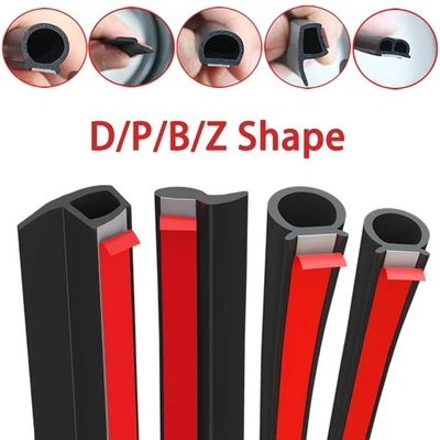 D/P/B/Z Shape Car Door Window Trim Edge Moulding Rubber Weatherstrip Seal Strip - Image 1 of 4