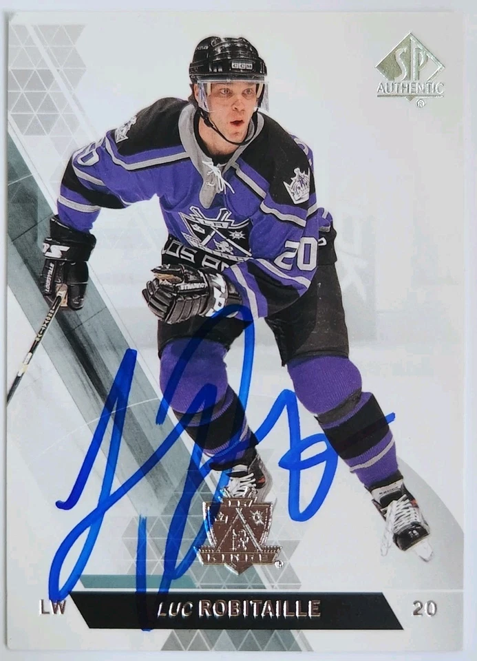 Luc Robitaille Signed 2013-14 Upper Deck SP Authentic Hockey card #42 Autograph - Image 1 of 2