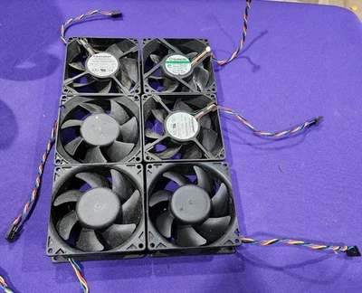 Lot of 6 OEM Dell 0WC236 WC236 DC 12V 5 Pin Fan 92mm 790 990 9020 7020 7010 - Image 1 of 3