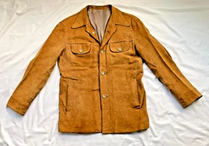 Original 1950's US Made Suede Range Coat 42" chest - Picture 1 of 10