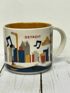Starbucks Detroit You Are Here Collection Coffee Mug 14oz Rock City - Picture 1 of 7